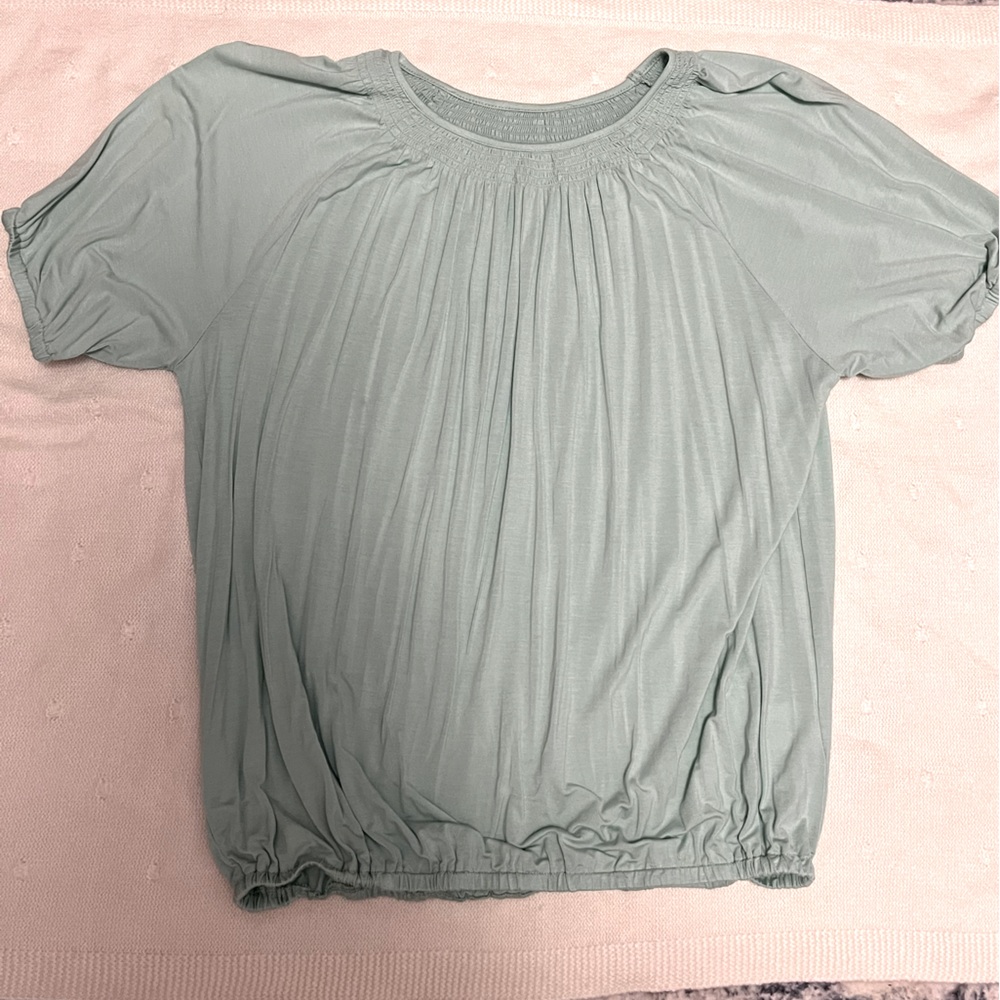 Light blue stretchy blouse